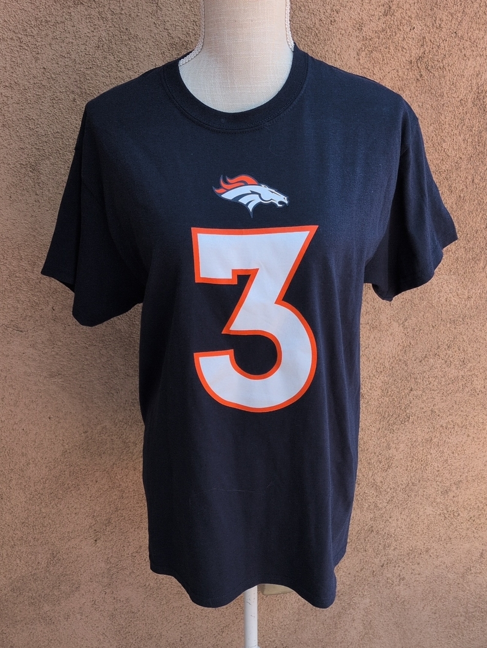 NFL Team Apparel DenverBroncos Football 3 Wilson 100% Cotton Tee Shirt Gorpcore